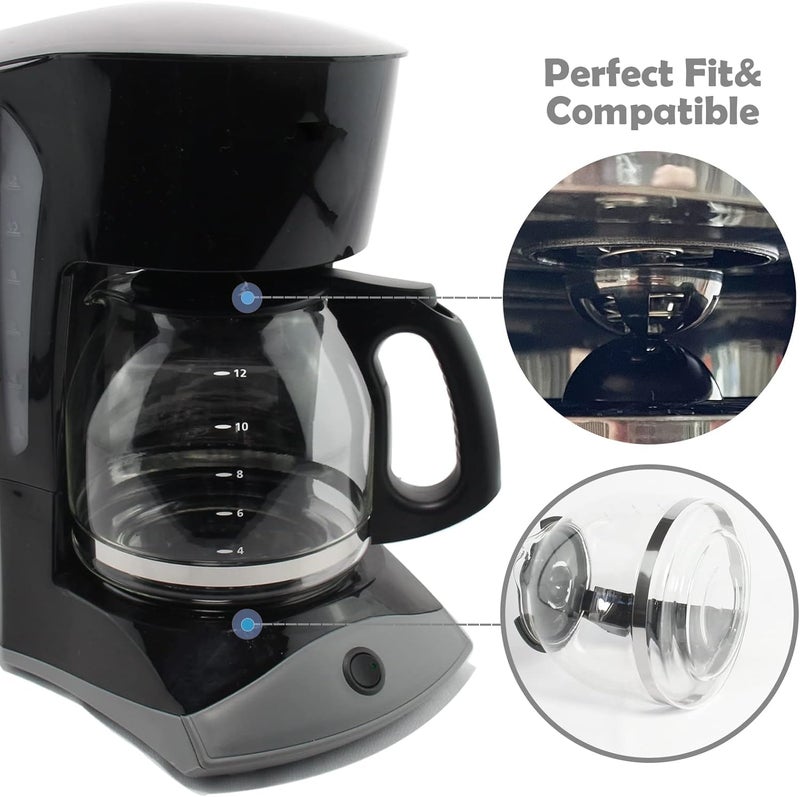 Cestlaive 12-Cup Replacement Coffee Carafe Compatible with Mr. Coffee Coffee maker Pot, Replace Part# PLD12 PLD12-RB Series, Black Handle - Image 5